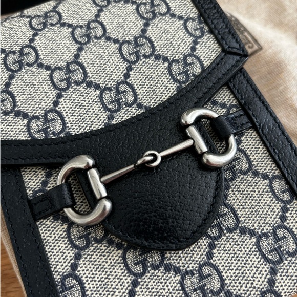 Gucci Horsebit 1955 Mini Bag (Blue black) - Picture 3 of 7
